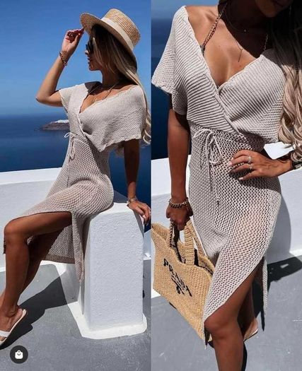 Knitted beach dress