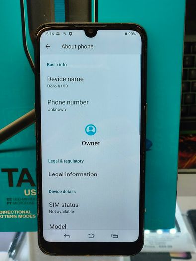 Doro 8100 Senior Phone 32GB Grey Unlocked (Cracked Screen) Works Perfect Grey