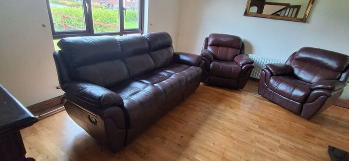Suite of furniture, leather ,brown