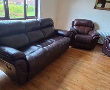 Suite of furniture, leather ,brown