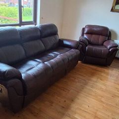 Suite of furniture, leather ,brown