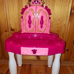 Pretend Play Girls Vanity Makeup Unit Table