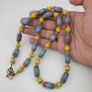 Vintage Venetian Style Skyblue & Yellow Trade Beads Necklace Image 4