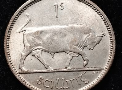 Ireland - 1928 - Shilling - Bull - Silver - KM.6 - [2753]