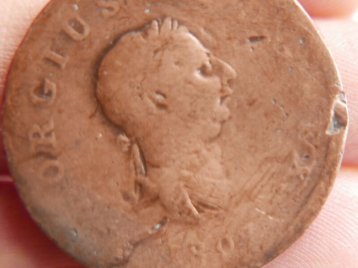 1807 British Copper Halfpenny George III