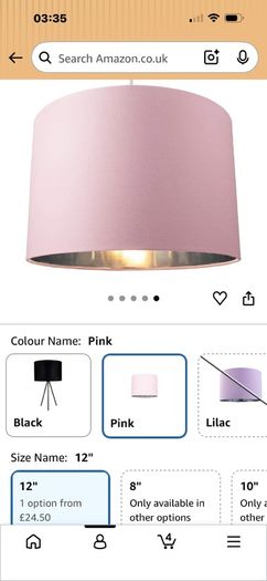 Pink Bedroom Set Curtains/Lamps & Lampshade