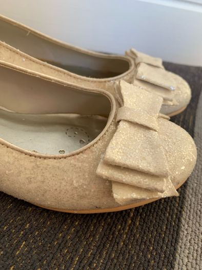 Cream Sparkly Party Shoes