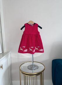 Cute Baby Girls Red Dress from Jojo Maman Bebe. Age 12-18 months / EU 80cm