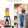 1200W Blender Smoothie Maker 2 in 1 Smoothie Blender with 1.5L Glass Jug & 650ML Travel Cup, 3 Speed Jug Blender, Professional Blenders for Smoothies, Shakes, Frozen Drinks, Ice, Sauces, Silver Image 3