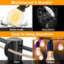 Outdoor LED String Lights Mains Powered 45.7M/150FT,Garden Festoon Lights with 75+2 G40 Plastic Bulbs,Waterproof Connectable Hanging Image 4