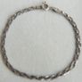 Vintage Sterling Silver 925 Braided/ Ladies Serpentine Chain Bracelet 7" - 2,15g Image 3