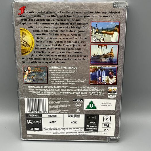 Jason And The Argonauts - Rare Jewel Case Version DVD Harryhausen - Nr Mint