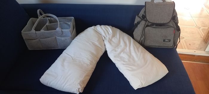 Baby changing bag, changing caddy, breastfeeding pillow