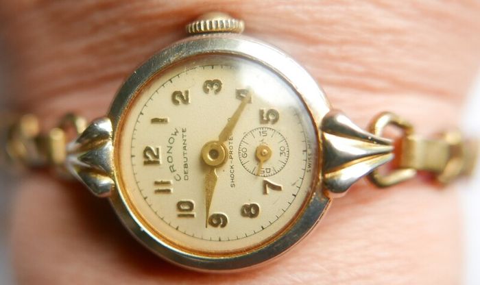 Vintage 1930s CRONOW Rolled Gold Watch - Working Vintage Ladies Manual Wind Up Wrist Watch