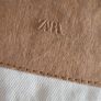 ZARA high waisted straight leg beige jeans with frayed hems Sz 40 EU (Fit 12 UK) - Bnwot Rrp 39.99 Image 9