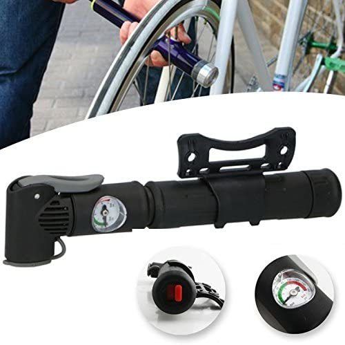 Bicycle Gear Hand Pump with Pressure Gauge 22,5 cm & Bracket