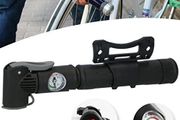 Bicycle Gear Hand Pump with Pressure Gauge 22,5 cm &amp; Bracket