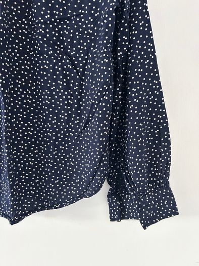 M&S Navy White Dot Blouse Size 38 or 10 UK