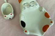 cat dish and mini bowl