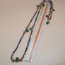 Vintage Tribal Lapis, Coral & Amber Ethnic Necklace with Turquoise Drops Image 10