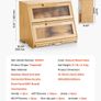 Double Layer Bread Box for Kitchen Counter, Large Capacity Bamboo Bread Storage Container, Farmhouse Wooden Breadbox for Homemade Bread, Storage Holder Bin with Acrylic Wavy Door Panel, Natural Image 7