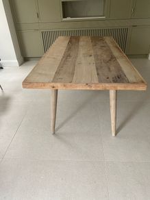 Solid teak dining table