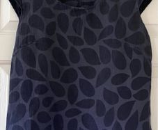 Size 12. Navy Linen Mix Top , Made in Italy