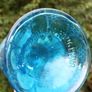 Vintage Blue Table Oil Lamp 10" Image 6