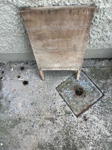 Antique glass wash board