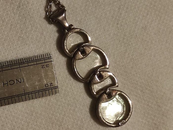 Sterling silver mother of pearl necklace
