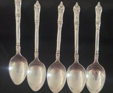 Collection of 5 Vintage Newbridge Silverware Apostle Spoons