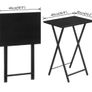 TV Tables for Eating Foldable, TV Tray Table, Small Sofa Laptop Dinner Table for Small Space, Metal Frame, Black Image 3