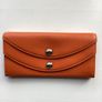 TODS Wallet Leather Foldover  Orange NEW Image 8