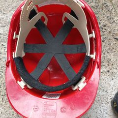 Hard hat and safety glasses