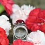 Chunky Retro Tourmaline/Rubellite Ring - 18ct White Gold Image 6