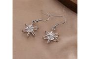 Silver Earrings with Sparkly Gems