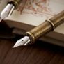 White & Gold Feather Pen - nice gift Image 6