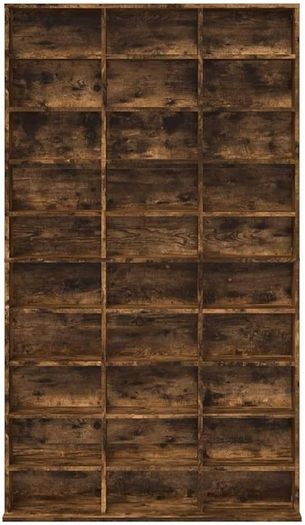 Cabinet Storage Unit Office Bedroom Furniture Interior Smoked Oak 102 x 23 x 177.5 cm Engineered Wood