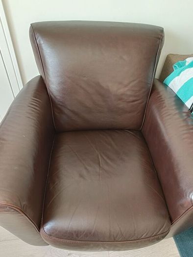 Leather armchairs are in very good condition.