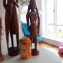 African figurine/statues/ carving ornaments decor masks home wooden hand carved tribal Image 3