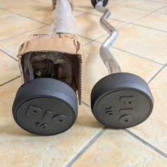 10kg Straight Barbell and 10kg EZ Curl Bar