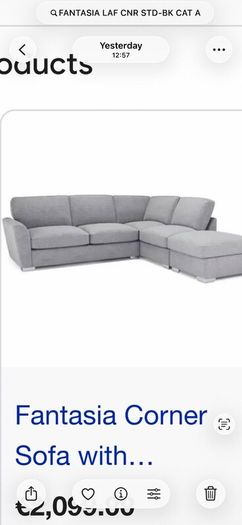 Fantasia L Shaped sofa