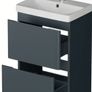 Vanity Unit 500mm Floor standing Anthracite Short Projection Image 3