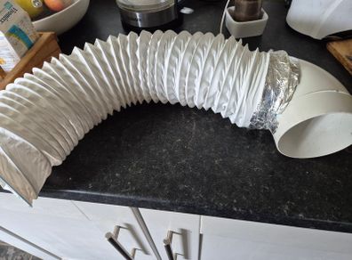 Dryer hose and L shape bend