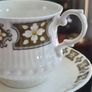 Vintage Mayfair Pottery Fine Bone China Tea Set 6 Cups & Saucers Floral Pattern Image 9