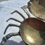 Midcentury Italian Crab and Frog Brass Ashtrays Image 5