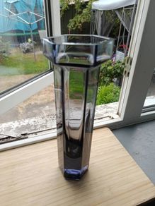 Vintage Brutus Glass Vase 1970s Frank Thrower