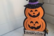 Happy Halloween Pumpkin Plaque