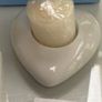Newbridge heart shaped Candle holder unused  with original candle Image 2