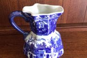 Large Flow Blue and White Water Jug Victorian Reproduction C1980s